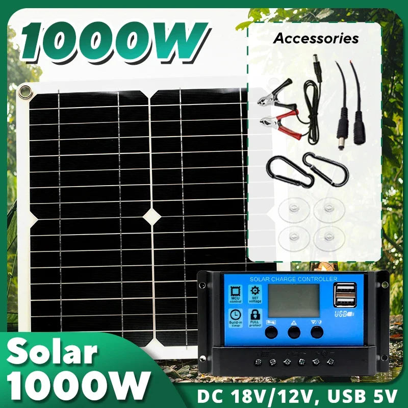 Solar Emergency Charger - Kit de Panel Solar de 1000W,